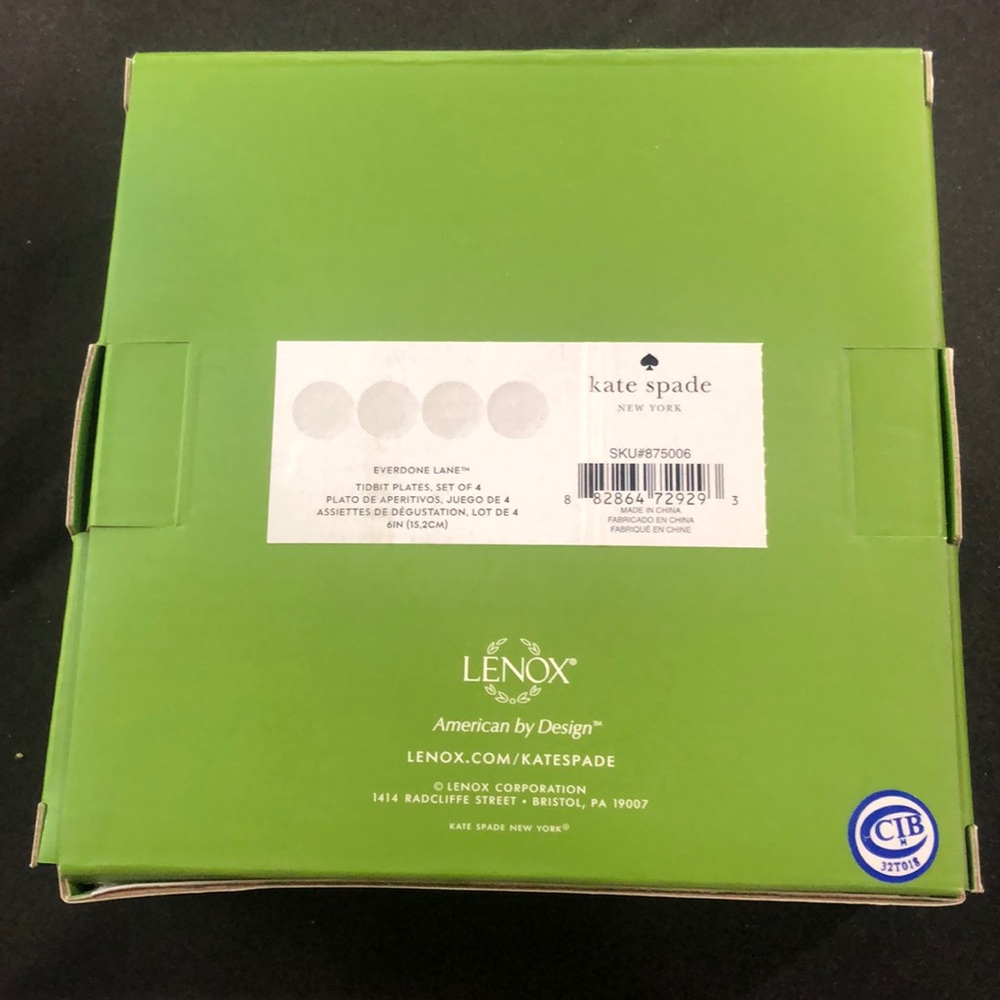 Kate Spade ♠️ Everdone Lane Tidbit Plates Set of 4 - Picture 3 of 4